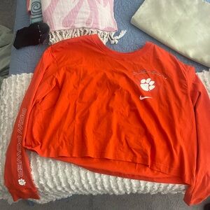 Womens cropped clemson shirt